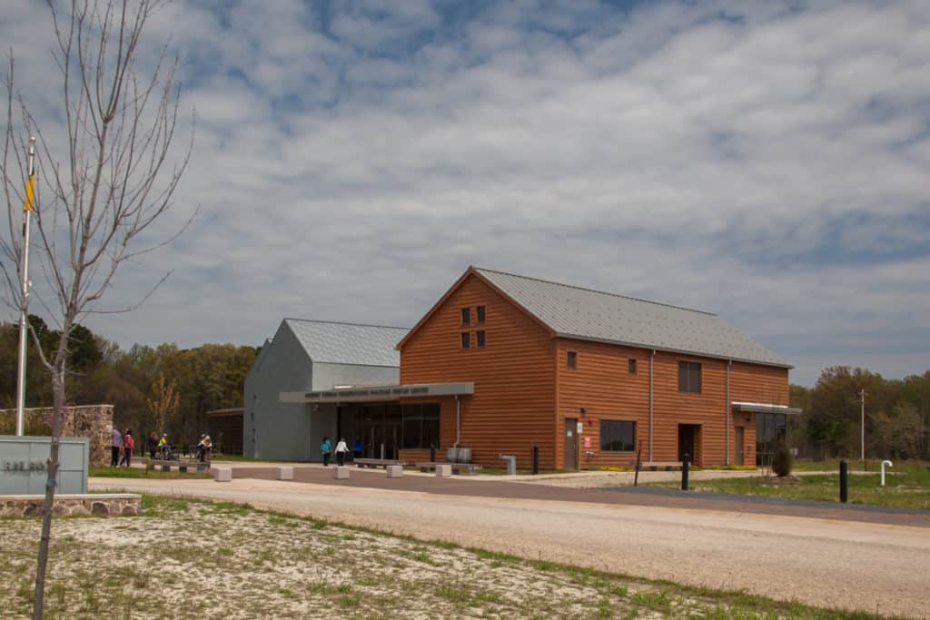 The beautiful new buildings are home to an amazing collection of exhibits detailing Harriet Tubmans work on the Underground Railroad Buildings of the Harriet Tubman Underground Railroad National Historic Park
