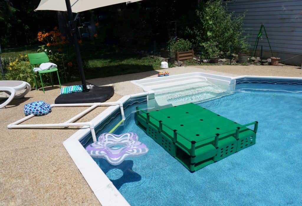 What S A Swim Platform Quadro Aqua Pool Dock Fort Birthday