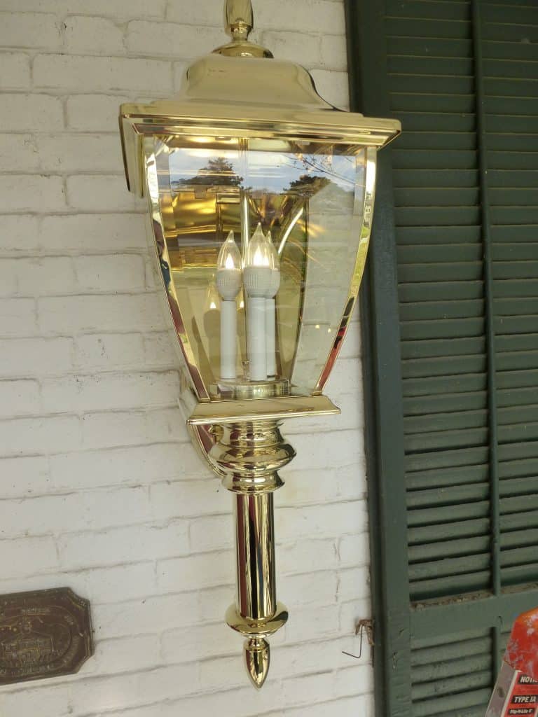 Large Brass light on historic home