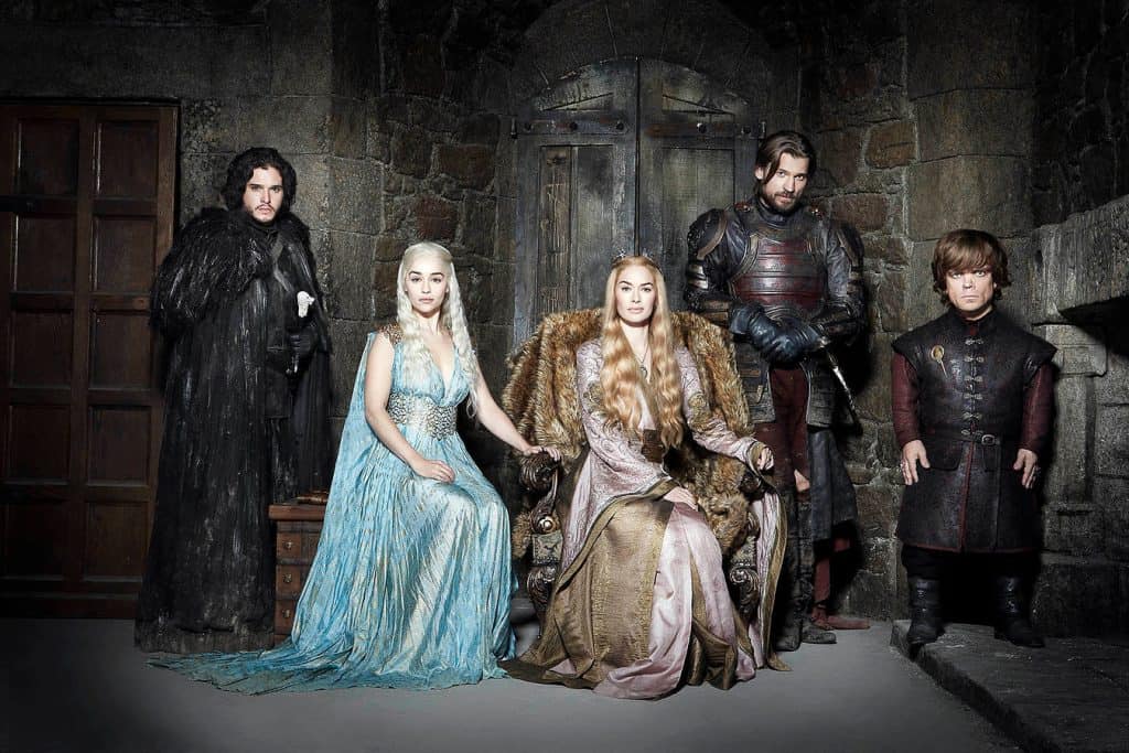 Game of Thrones is one of the TV shows to stream while pumping. The mother of Dragons and the mother of all bitches sitting with their families
