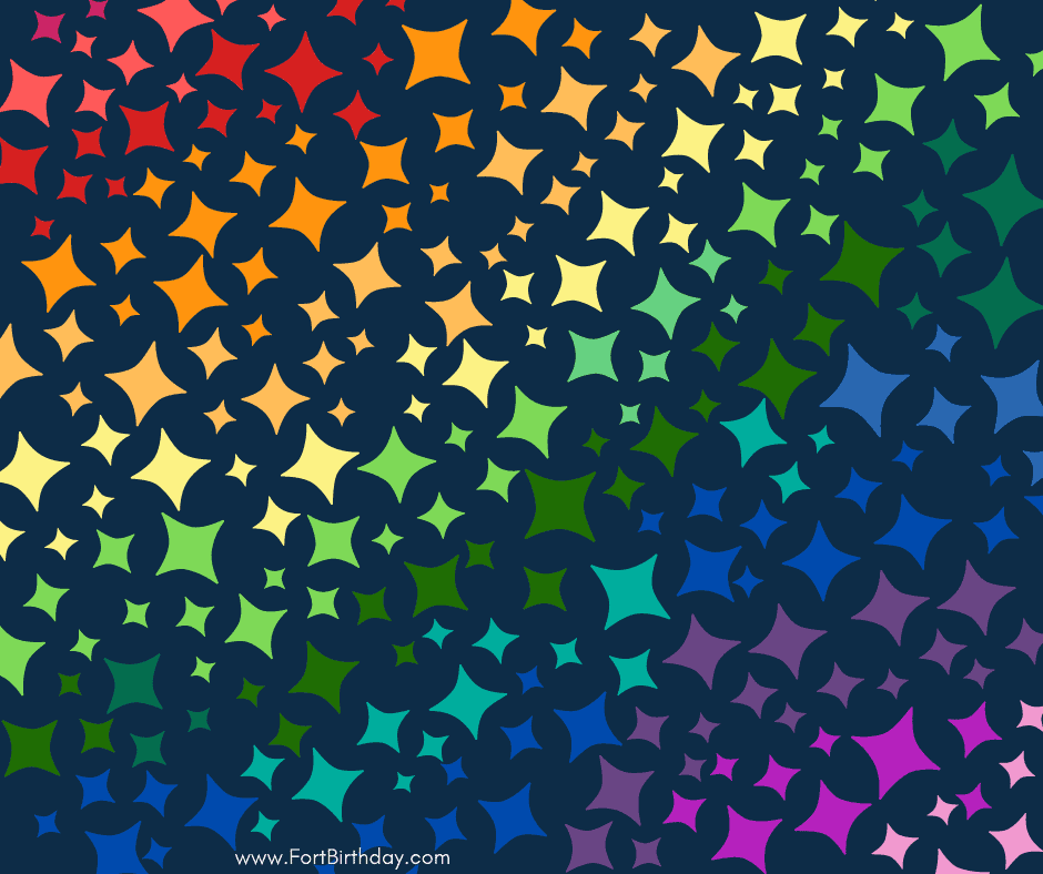 Starry Rainbow on dark background Mommy Self Care